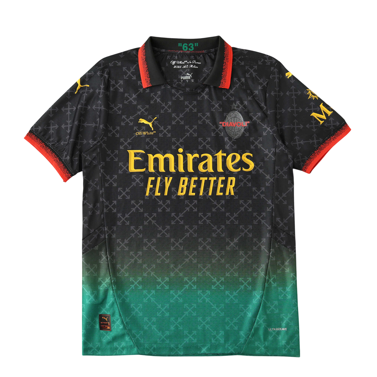 AC Milan x Off-White 25/26 Black Edition Jersey