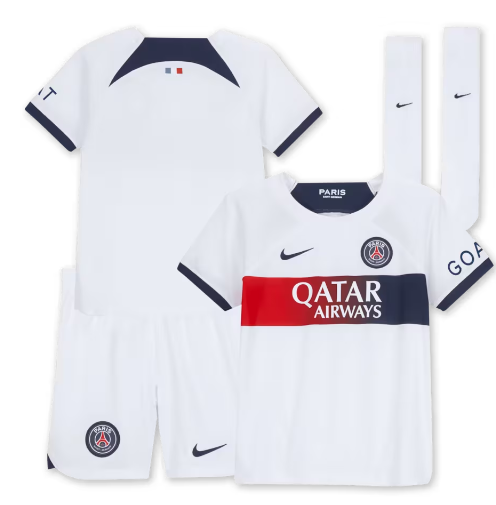 PARIS SAINT GERMAIN F.C 2023/24 YOUTH AWAY FULL KIT